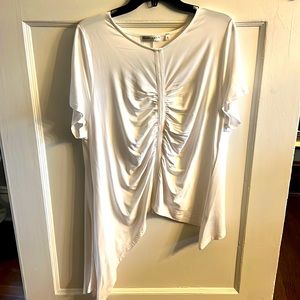 NWT Patrizia Luca white T-shirt/ hi low.